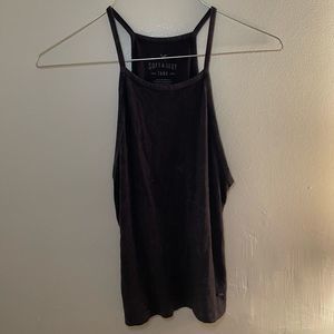 American Eagle Soft & Sexy Navy Blue/Charcoal Gray Halter Tank